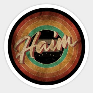 Haim Vintage Circle Art Sticker